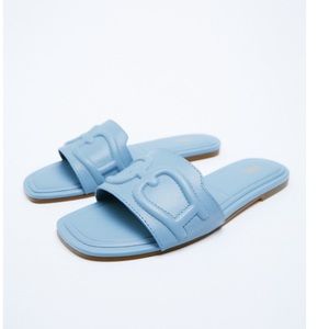 Zara leather slides